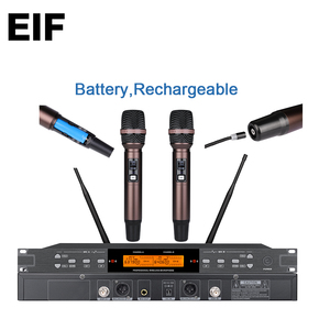 Professional UHF <b>Wireless</b> <b>Microphone</b> System Dual Channel Handheld Dynamic Mic with Noise Cancelling for Singing - Product Image 1