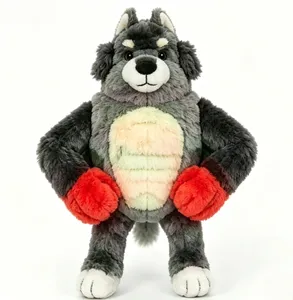 Giocattolo per Cani a Forma di Lupo in Peluche, Resistente e Silenzioso, Sicuro e Morbido Anti-Noia per Cani - Product Image 1