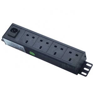 PDU Estándar <span class=keywords><strong>del</strong></span> Reino Unido con Enchufe de Alimentación IEC C14, Portafusibles con Dos Fusibles 10A250VAC - Product Image 4
