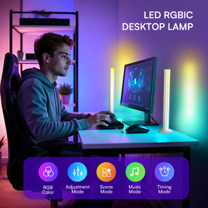 2025 USB DC5V App RGBIC LED Modern Gaming Table Lamp Ambient <b>TV</b> Night Lights Voice Activated Hot Selling Room Decoration <b>Remote</b> - Product Image 3