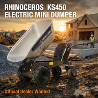 Rhinoceros 800W Elektrischer Schubkarren 0,2CBM Ladevolumen Lithium-Batterie Angetriebene Schubkarre für Garten Hof Bau Mini-Lader CE