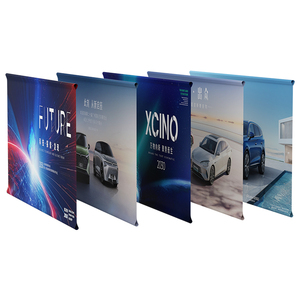 حشود الحدث المحمولة في الهواء الطلق الوقوف عمود التحكم مع أعلام البوليستر لافتات للسياج - Product Image 4