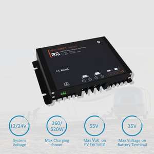 Солнечный контроллер <span class=keywords><strong>MPPT</strong></span> 20А, 4-ступенчатая зарядка, Bluetooth, защита от перегрева, <span class=keywords><strong>CE</strong></span> RoHS - Product Image 3