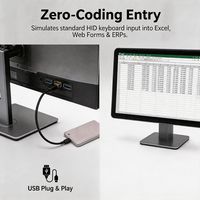 Estación Emisora de Transpondedores Inteligentes de Estado Sólido Compacta, Lector USB RFID con Diagnóstico LED de Doble Color para Control de Acceso Empresarial