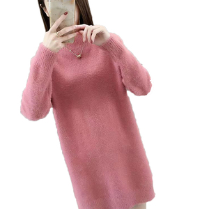 Huachao, la más nueva moda, suéter Nti-Shrinkage para <span class=keywords><strong>mujer</strong></span>, mangas normales, vestido de suéter de encaje de longitud media para <span class=keywords><strong>mujer</strong></span> - Product Image 1