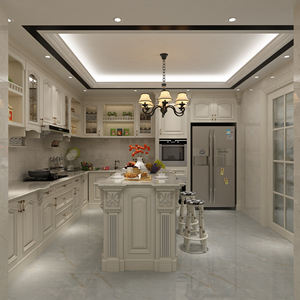 Meubles de cuisine en <span class=keywords><strong>bois</strong></span> massif classique d'<span class=keywords><strong>occasion</strong></span> personnalisés, unités de placards en <span class=keywords><strong>bois</strong></span> de caoutchouc - Product Image 5