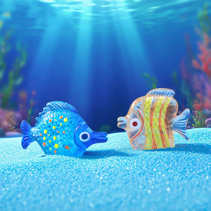 ตุ๊กตาปลาเรซิ่นขนาดเล็กเรืองแสงในที่มืด ของตกแต่งสวน ตู้ปลา บ้านตุ๊กตา งานฝีมือ ของประดับตกแต่ง - Product Image 4