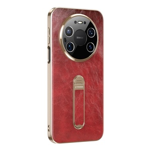 Funda de Teléfono de Cuero PU con Revestimiento Moderno para Huawei Mate 80 Pro Max Mate 70 60 con 360 °   Protector de Pantalla de Lente HD Strip Stand - Product Image 1