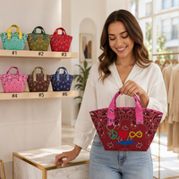 Sac fourre-tout en toile à imprimé cachemire pour femme, sac à main décontracté quotidien, petit sac à bandoulière portable avec anneau en D métallique pour accessoires