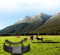 Traqueur GPS d'animaux sauvages Dispositif de suivi de vache à collier à énergie solaire avec GPS de vache électrique à charge automatique