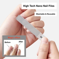 Lime à ongles en verre nano transparente de haute qualité lavable et réutilisable personnalisée avec logo Lime à pied Callus Remover Pro