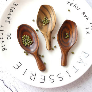 Cucharas de Madera Pequeñas al por Mayor, Cucharas de Té de Madera de Estilo Japonés Creativo con Boca Ancha y Mango Corto - Product Image 5