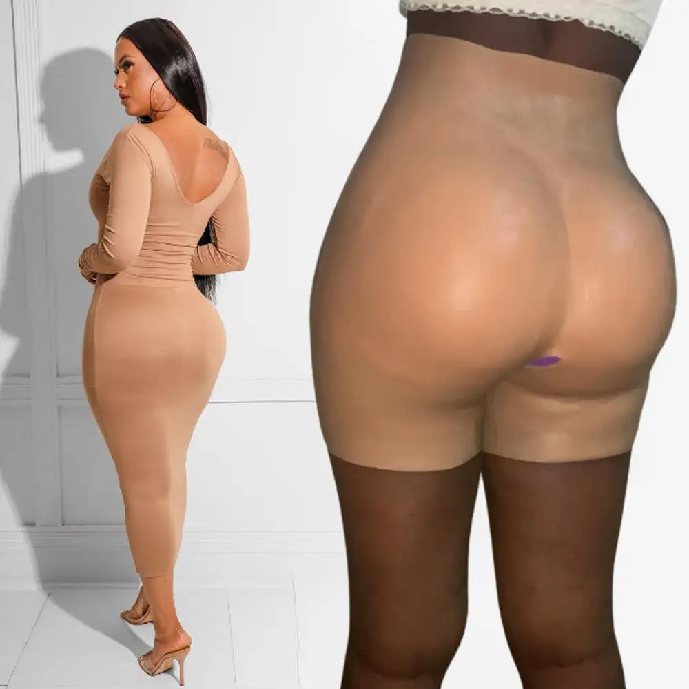 1,2 cm Silikon-Poolen künstliche Push-Up-Hosen künstliche realistische Hüften Po sexy Puppe Höschen weiche Polarformkleidung für afrikanische Frau