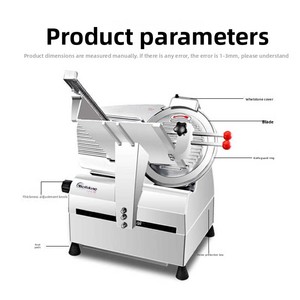 Affettatrice per carne fresca semi-automatica in alluminio 220mm 220V verdure surgelate taglierina per uso domestico e ristorante - Product Image 2