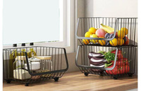 YIlin 5-laags rotan mandenstel displayrek met poedercoating, ISO9001 gecertificeerd, op maat gemaakt voor supermarkten