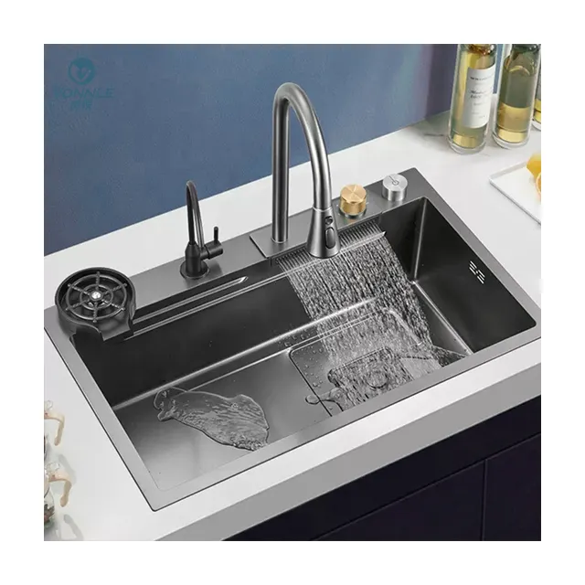 Raindance for household use handmade kitchen sinks waterfall sink Single bowl kitchen sink