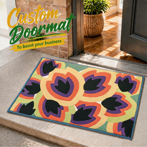 Tapis de bienvenue de luxe personnalisé, directement de l'usine, avec motif élégant et logo pour l'entrée des clients d'hôtels et de complexes hôteliers - Product Image 1