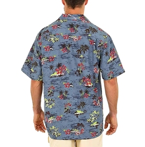 <span class=keywords><strong>Camisa</strong></span> Hawaiana de Verano para Hombre, Manga Corta, <span class=keywords><strong>con</strong></span> Botones y Estampado de Hojas Verdes, para Viajes a la Playa - Product Image 3