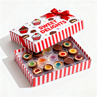 Boîtes en carton personnalisées pour l'emballage de chocolats, de friandises, de pâtisseries, de bonbons, de desserts, de snacks, de qualité alimentaire, avec impression personnalisée