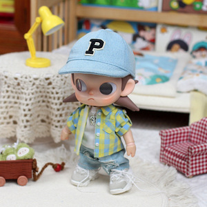 Zsiga 20Cm Doll Clothes Summer Plaid Shirt Boy Outfit For 1/8 Scale Action Figure - Product Image 1