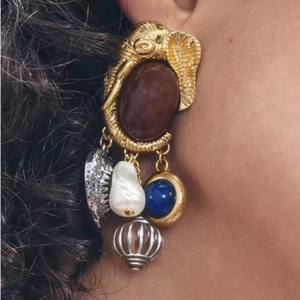 Coloré ZA alliage acrylique résine coeur fleur gland boucles d'oreilles femmes bohême perle lanterne boule balancent boucle d'oreille collier ensemble - Product Image 1