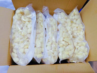 OEM/ODM de Alta Calidad, Venta Caliente, Fábrica China, Alimentos Vegetales Congelados para Venta al por Mayor y al por Menor, Ajos Congelados IQF en Rodajas y Puré