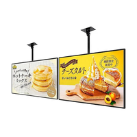 Papan Menu Digital Gantung di Langit-langit Android WIFI LCD Layar Iklan Restoran Kafe Signage Digital untuk Menu Makanan