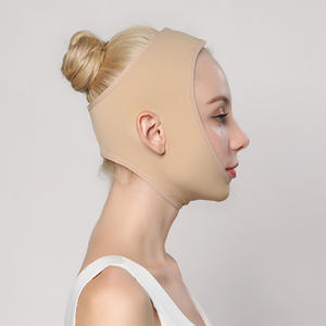 Perban pelangsing wajah kain elastis lembut bernapas ramah kulit tanpa tekanan mengangkat garis rahang mengurangi Edema wajah dagu ganda - Product Image 4