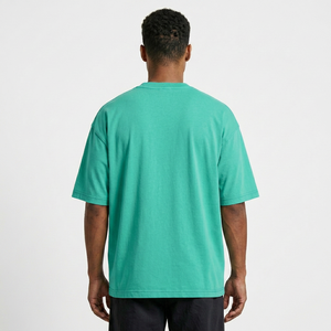 Camiseta para Hombre con Lavado Ácido, Algodón Pesado Premium, Corte Oversize, Cuello Redondo, Manga Corta, Estilo Urbano Vintage, Transpirable - Product Image 3