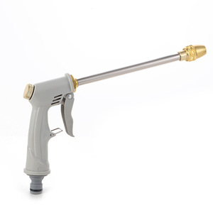 New Long Handle Car Wash Water Gun <b>Plastic</b> Body Aluminum Tip High Pressure <b>Cleaner</b> Light Duty Degreasing Cold Water Cleaning - Product Image 1