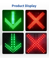 Feux de circulation 2 en 1, feux de contrôle de voie de 12 pouces, flèche verte, signalisation, deux unités, croix rouge, fourche verte, arrêt et passage, feux de circulation LED