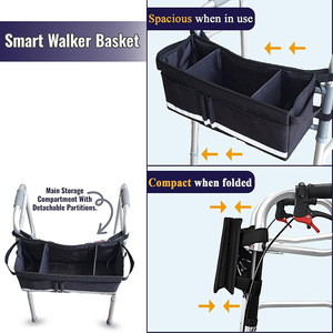 DuraPower <b>Walker</b> Storage Bag 42x18x16cm Foldable Portable Organizer For <b>Elderly</b> Walking Aids - Product Image 3