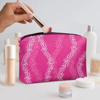 Dompet Kulit Wanita Red Puakenikeni Lei, Tas Clutch Resleting untuk Kartu, Dompet Koin, Cetak Sesuai Permintaan, Tas Tangan, Pouch, Dropship
