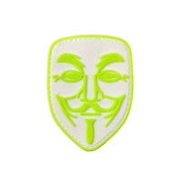 Masque de combat en forme de V prêt à être expédié, patch 3D personnalisé en caoutchouc PVC pour gilets tactiques, vestes, casques