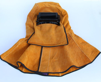 Capucha soldadora de cuero de vaca oscurecimiento automático lente de filtro Solar equipo de protección tapa de trabajo para cascos de soldadura