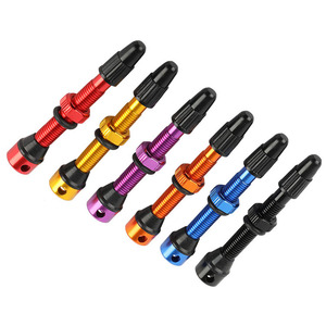 Accepter personnalisé 44MM 60MM <span class=keywords><strong>Valve</strong></span> de vélo <span class=keywords><strong>Schrader</strong></span> <span class=keywords><strong>Valve</strong></span> colorée de vélo sans tube pour vélo de route et vtt - Product Image 5