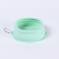 Bol pliable pour chien, bol à nourriture pour chien, bol à boire en plein air, bol à nourriture pour chien en silicone, portable pour l'extérieur