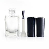 Fabricant direct 10ml cylindre vide conteneur clair mat noir brillant blanc verre vernis à ongles bouteille d'huile avec bouchon à vis