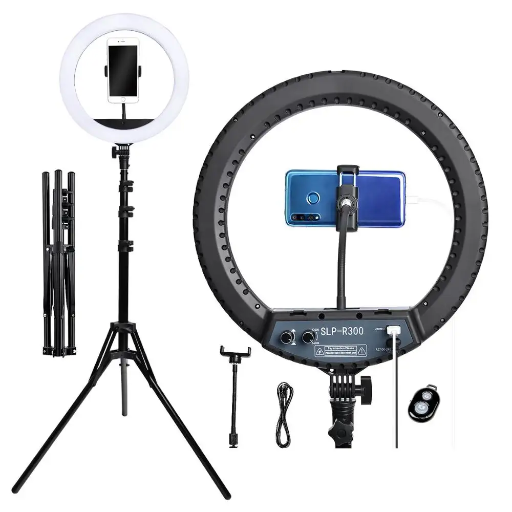 Low Price Bi-color 60W 14' ring light 14 inch with stand for Video YouTube Photo