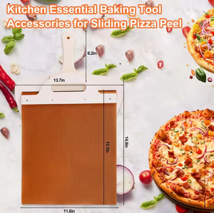 La popular pala deslizante para <span class=keywords><strong>pizza</strong></span> de bambú con mango se utiliza en la cocina y en restaurantes. - Product Image 1