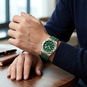 Reloj con Nombre Personalizado para Hombre, Estilo Deportivo de Lujo, Caja de Acero Inoxidable de <span class=keywords><strong>42</strong></span> mm, Reloj de Cuarzo con Correa de Goma, Fabricantes de Relojes para Hombre - Product Image 3