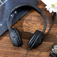Casque de centre d'appels USB avec microphone antibruit, casque PC pour réunion en ligne, apprentissage des enfants