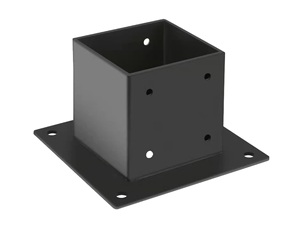Staffe per Pali da Terrazzo in Acciaio Spesso Zincato, Base di Ancoraggio per Pali di Recinzione, Supporti Metallici per Ringhiere di Portico, Kit Staffe per Pergola - Product Image 1