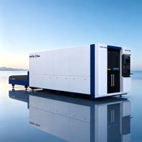 Machine de découpe laser à fibre entièrement fermée Han's Laser pour plaques et tôles métalliques, découpeuse laser à fibre optique haute précision