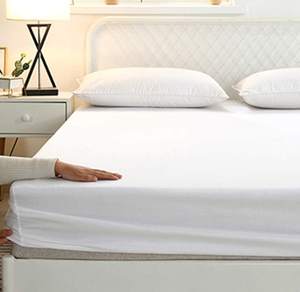 ELIYA Pure Cotton 200 Thread Count <strong>Extra</strong> <strong>Deep</strong> <strong>Fitted</strong> <strong>Sheet</strong> With Garter - Product Image 1