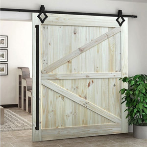 Puertas correderas de doble contenedor de acero al carbono de <span class=keywords><strong>madera</strong></span> maciza de estilo antiguo Compartimiento de almacenamiento interior de tamaño personalizado puertas correderas de Granero - Product Image 3