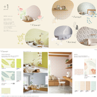 Meilleur papier peint géométrique moderne de style japonais Lilycolor P13 en PVC ignifuge du Japon pour la maison, l'hôtel, les lieux de divertissement
