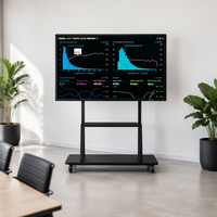 Tableau interactif MJK 55 pouces, résolution 4K, tableau blanc intelligent personnalisé, 20 points tactiles, double système d'exploitation, écran plat tout-en-un, pour les conférences d'entreprise