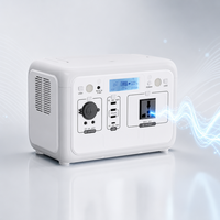 Stasiun Daya Portabel 500W 460.8Wh, Sumber Daya Darurat Rumah, Generator Tenaga Surya, Stopkontak AC 220V untuk Mengatasi Pemadaman Listrik