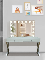 Luxe Métal Art Designer Hôtel Hall En Acier Inoxydable jambe Salon Coin Entrée Bois Marbre Top Console Table Avec Miroir